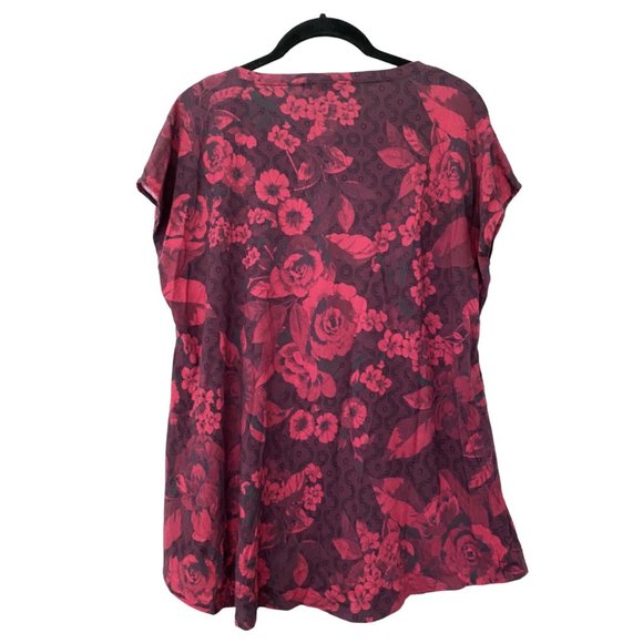 Johnny Was Rose Printed Tee - Picture 4 of 6